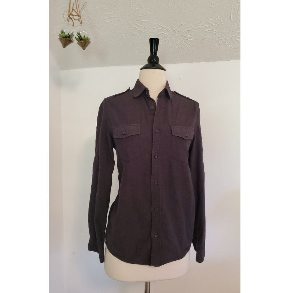 H&M Button Down Military Style Blouse